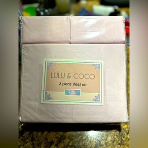 LULU & COCO Pastel Pink - 3 Piece Sheet Set